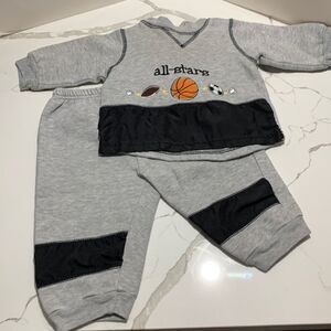 BRIGHT FUTURE | All-Stars Boys Grey Black Sweatpants Sweatshirt Set